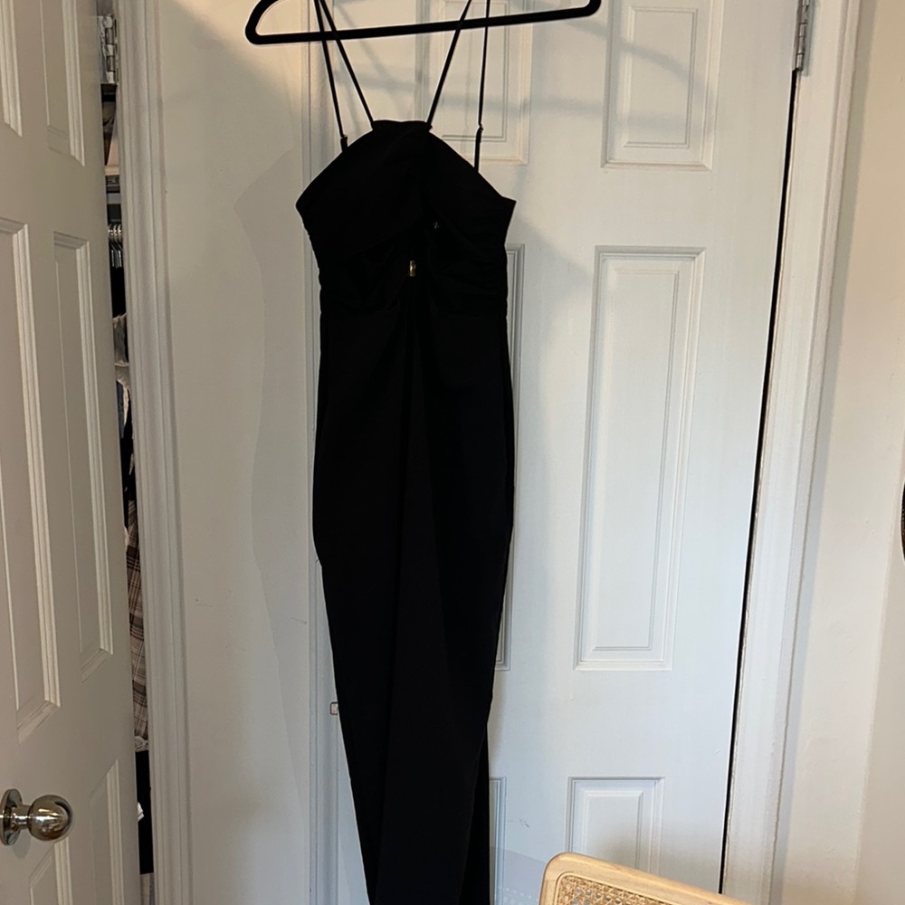 Zara Elegant Black Strapless Dress